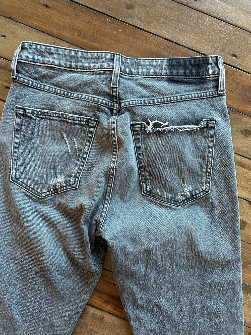 AMO Chloe Crop Straight Leg Grey Skies Jeans 29 - Picture 9 of 15